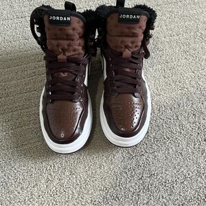 Jordan Dark Brown High-Top Sneakers